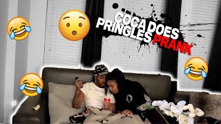 PRINGLES PRANK ON GIRLFRIEND HILARIOUS REACTION [upl. by Alicirp]