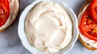 Easy Homemade Vegan Mayonnaise Recipe [upl. by Anerda]