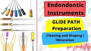 ENDODONTIC INSTRUMENTS Glide Path Preparation  Cleaning and Shaping  Obturation  Part 2 [upl. by Tyra]