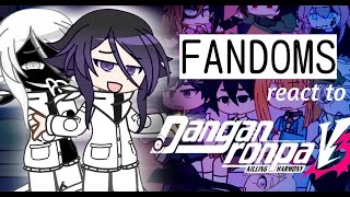 Fandoms React To Danganronpa Kokichi FNAF Aftons HP Omori TOH Amphibia YTTD Creepypasta UT [upl. by Idell]