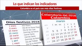 Indicadores Colombia es el país con más días festivos [upl. by Martelli148]