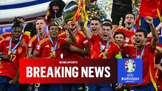 Spain defeats England 21 to win Euro Final  CBS Sports [upl. by Joly692]