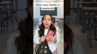 When your bestie is monitor😎 comedy relateable funny cutemonitor class trending viralvideo [upl. by Arraet]