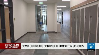 COVID outbreaks continue in Edmonton schools [upl. by Jollanta]