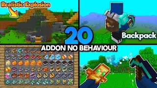 TOP 20 ADDON MCPE 119120 COCOK UNTUK SURVIVAL NO BEHAVIOUR [upl. by Petty]