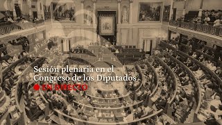 EN DIRECTO  Pleno en el Congreso de los Diputados [upl. by Aymik]