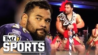 Ravens Star Haloti Ngatas Tongan War Dance  TMZ Sports [upl. by Wendall]