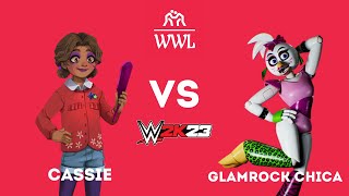 WWE 2K23 Cassie VS Glamrock Chica Normal match [upl. by Lyret]