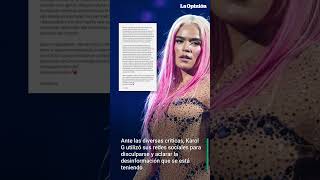 Karol G se disculpa por la canción ‘57’  La Opinión [upl. by Ahseined]