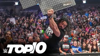 Roman Reigns’ greatest SmackDown moments WWE Top 10 Sept 22 2024 [upl. by Ainoyek575]