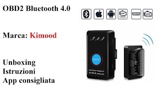 Obd2 Kimood Unboxing istruzioni app consigliata [upl. by Aina619]