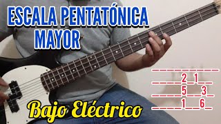 ¿ Cómo TOCAR La Escala PENTATÓNICA Mayor en Bajo Eléctrico [upl. by Lonne459]