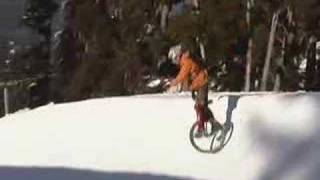 Unicycling on snow [upl. by Ambrosia]