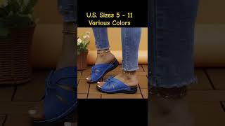 Indulge in our Tied Open Toe Low Heel Sandals in 6 exquisite colors Order from this video [upl. by Norted135]