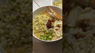 Vietnamese inspired noodles  crab meat 🦀🍜🍋🫘🌶️ [upl. by Redmond]