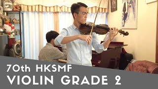 70th HKSMF 校際音樂節 Violin Grade 2  Petite Bourree by Jonathan Law [upl. by Perni]