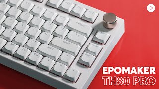 Epomaker TH80 PRO  Gateron Milky Yellow Pro  Sound Test low profile keycaps [upl. by Stout95]