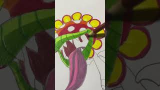 Petey Piranha Art drawing marioart [upl. by Yrallih653]