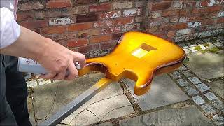 Spraying a Sunburst Guitar Body Demo [upl. by Portwin737]