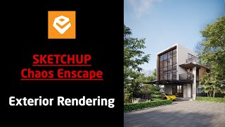 Enscape 3 For SketchUp  009 Exterior Forest House Rendering With HDRI Sky Box [upl. by Lanti]