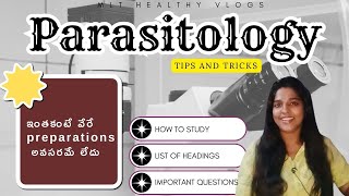 Tips to study Parasitology in telugu Microiology  Mlt Healthy vlogs [upl. by Yunfei]