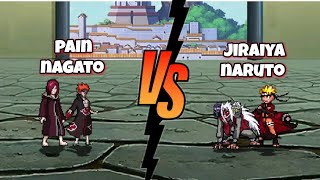 Pain and Nagato Vs Naruto and Jiraiya naruto fights  mugen [upl. by Yslek]