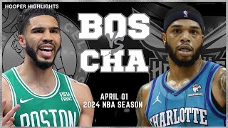 Boston Celtics vs Charlotte Hornets Full Game Highlights  Apr 1  2024 NBA Season [upl. by Keligot31]