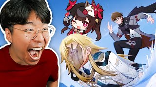 Honkai Impact 3rd x Honkai Star Rail Collab REACTION [upl. by Blackwell772]