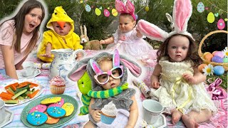 REBORN TODDLER MITCHELL CRASHES OUR EASTER TEA PARTY [upl. by Bibbie]