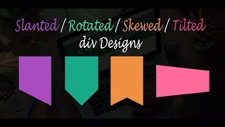 Make Slanted div  Rotated div  Skewed div  Tilted div  Razor Blade div Designs  WebLab [upl. by Ganiats]