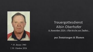 Trauergottesdienst Albin Oberhofer [upl. by Roxine511]