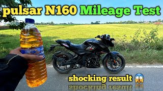 Pulsar N160 E20 Mileage TestShocking Result 😱 [upl. by Kameko164]