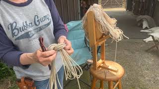 HOW TO BRAID A MECATE AND LOOP REINS Popper Continued Prep assembling [upl. by Barty]