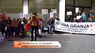 Manifestación contra la granja de cerdos de Bercimuelle [upl. by Trebeh]