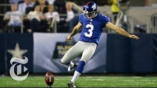 Giants Players Reveal Secrets of Field Goal Kicking  The New York Times [upl. by Milks58]