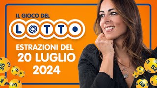 Estrazione in diretta del Gioco del Lotto e del Simbolotto di Sabato 20 Luglio 2024 [upl. by Eico]