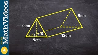 How to find the surface area of a triangular prism [upl. by Eleumas]