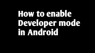 How to enable Developer options Android shorts [upl. by Ringe]