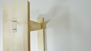 Mortise and tenon joint with wedges [upl. by Ynohtn]