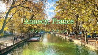 4K Autumn leaves in Annecy AuvergneRhôneAlpes France 〜アヌシー・フランス 〜紅葉〜 [upl. by Mattox596]