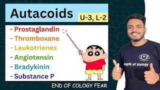 Prostaglandin  Thromboxanes  Leucotrienes  Angiotensin  Bradykinin  Substance P pharmacology [upl. by Yaj]