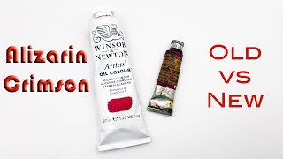 Winsor amp Newton Alizarin Crimson Oil Paint  Old vs New Comparison [upl. by Lauryn]