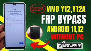 VIVO Y12SY12A FRP BYPASS ANDROID 12  All VIVO ANDROID 1112  Google Account Bypass without pc [upl. by Frayda]