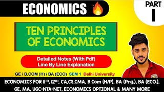 Ch1  Ten Principles of Economics Part1 Mankiw  BcomH  BA Eco  1st Semester  UGC NET [upl. by Hobie985]