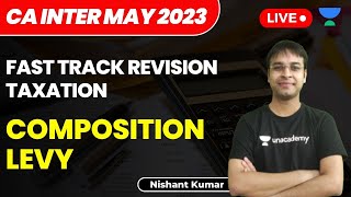 Composition Levy Under GST  Fast Track Taxation  CA Intermediate  May 2023  Nishant Kumar [upl. by Adnoel]