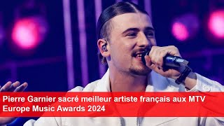 Pierre Garnier sacré meilleur artiste français aux MTV Europe Music Awards 2024 [upl. by Siwel]