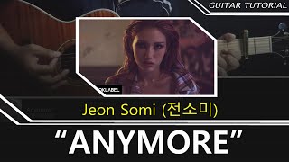 Anymore 전소미 Jeon Somi  Tutorial Strumming NO BARRE CHORDS guitar cover lyrics [upl. by Nilyak]