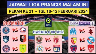 Jadwal Liga Prancis Pekan ke 21  PSG vs LILLE  MARSEILLE vs METZ  LIGUE 1 FRANCE 202324 [upl. by Brink]