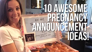 10 AWESOME PREGNANCY ANNOUNCEMENT IDEAS [upl. by Eentroc]