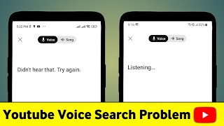 Youtube Listening Problem  Didnt Hear That Try Again  Youtube Voice Search Settings [upl. by Demaggio53]